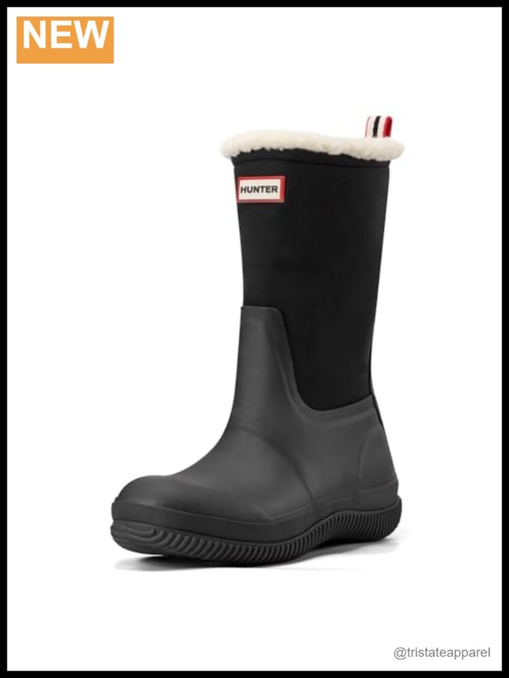 Waterproof Mid-Calf Rain Boots with Faux Fur Trim